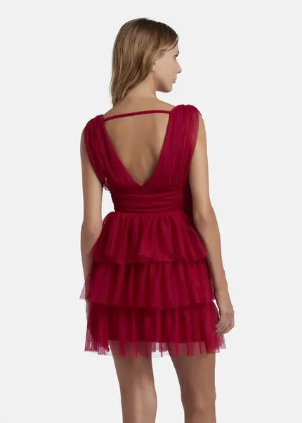 Nicowa Mini tulle dress - STELLOWA in dark berryarticle number NC8A22001014E-011 Sonderangebot der Fabrik