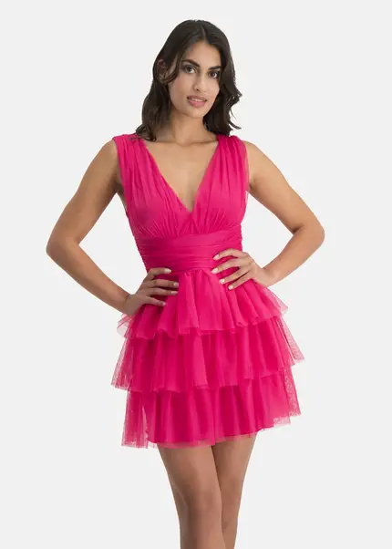 Nicowa Tulle mini dress - STELLOWA in PINKarticle number NC7A12030044E-139 Vierteljährliche Förderung