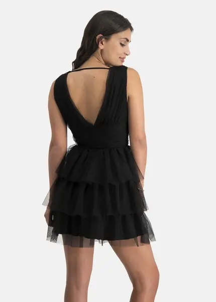 Nicowa Tulle mini dress - STELLOWA in BLACKarticle number NC7A12028019E-002 Discount Store für neue Produkte