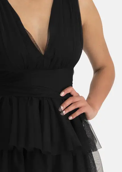 Nicowa Tulle mini dress - STELLOWA in BLACKarticle number NC7A12028019E-002 Discount Store für neue Produkte
