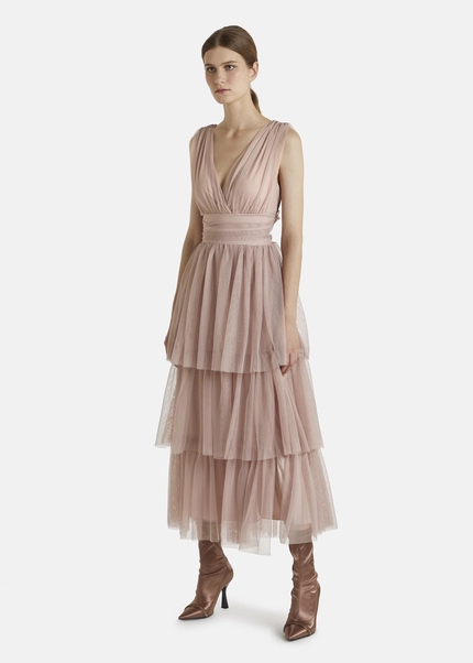 Nicowa Tulle maxi dress BALINO in BEIGEarticle number NC7A12027032E-138 Nur noch ein Tag übrig