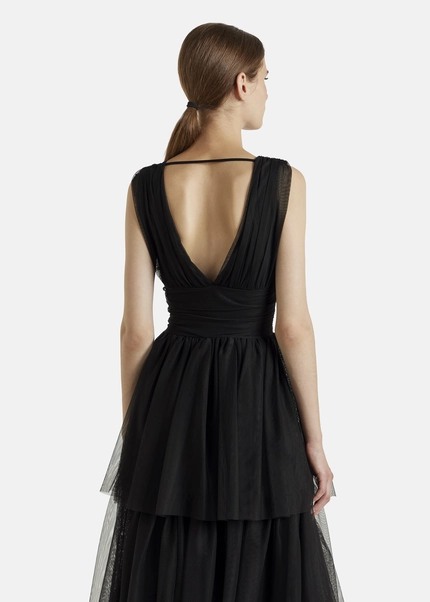 Nicowa Tulle maxi dress BALINO in BLACKarticle number NC7A12026019E-002 Super Rabatt