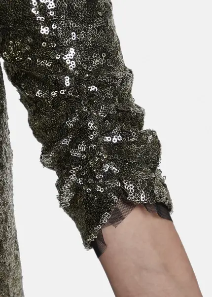 Nicowa Mini sequin wrap dress - MILOWA in GOLDarticle number NC8A22010023E-131 Clearance-Verkauf