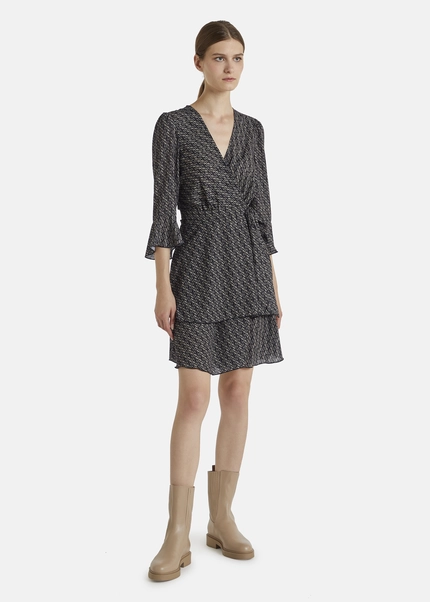 Nicowa Wrap dress with NCW monogram- NIOGRA in BLACKMONOGRAMarticle number NC7A32014019E-153 Begrenzt auf 3 Tage