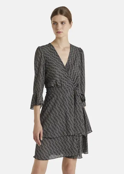 Nicowa Wrap dress with NCW monogram- NIOGRA in BLACKMONOGRAMarticle number NC7A32014019E-153 Begrenzt auf 3 Tage