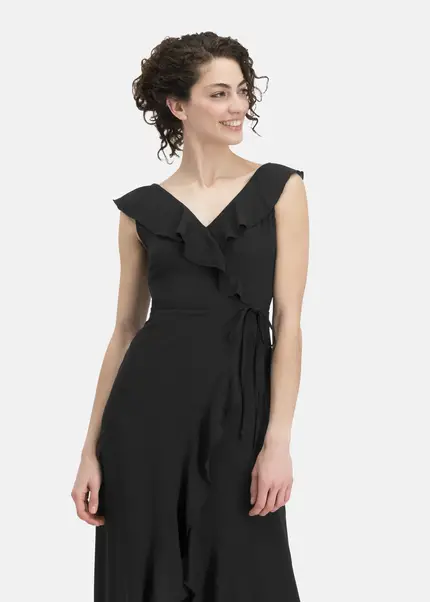 Nicowa Elegant chiffon dress with plain-coloured fabric – DINOWA in BLACKarticle number NC6A22001019E-002 Black Friday Preise