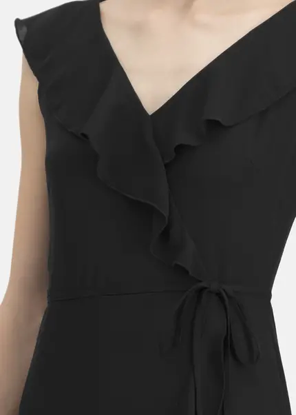 Nicowa Elegant chiffon dress with plain-coloured fabric – DINOWA in BLACKarticle number NC6A22001019E-002 Black Friday Preise