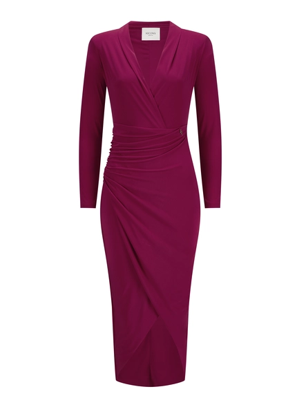 Nicowa Draped midi dress - MICIMA in dark berryarticle number NC8A22003034E-011 Outlet