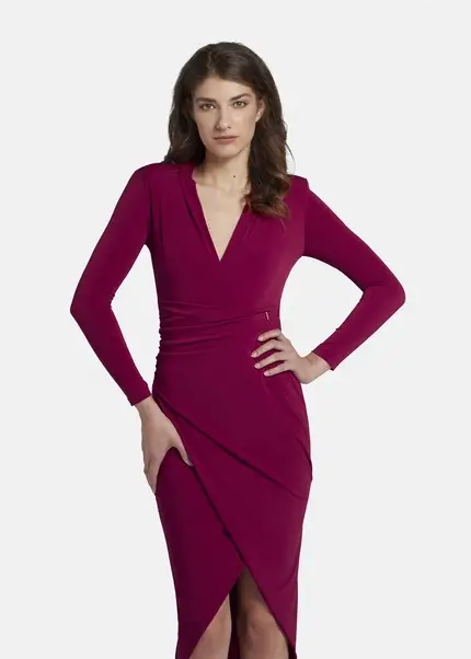Nicowa Draped midi dress - MICIMA in dark berryarticle number NC8A22003034E-011 Outlet