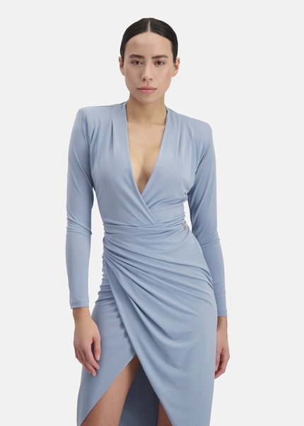 Nicowa Draped midi dress - MICIMA in LIGHTBLUEarticle number NC8A12003025E-019 Auslauf