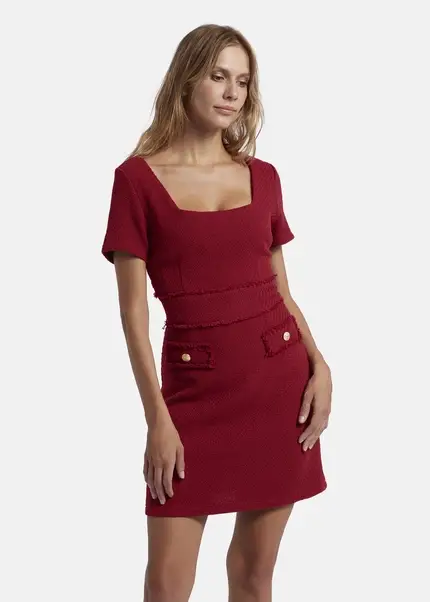 Nicowa Sheath bouclé dress VANTREA in dark berryarticle number NC8A22504034E-011 Meist gekauft