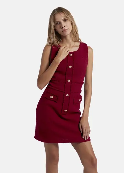 Nicowa Short bouclé dress CHIMORA in dark berryarticle number NC8A22503034E-011 Limitierter Zeitrabatt