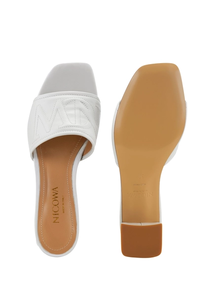 Nicowa Monogram block sandal - CAPULIO NCW in Creamarticle number NC8A11503012E-072 Günstig kaufen