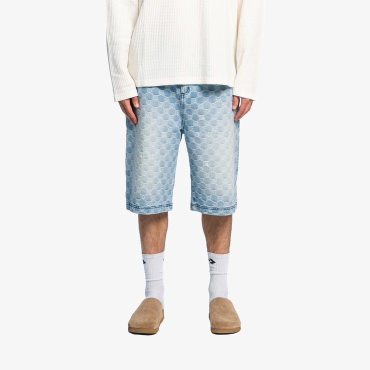 Pequs Aether Monogram Denim Jorts Neueste Mode