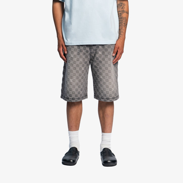 Pequs Aether Monogram Denim Jorts Online Outlet