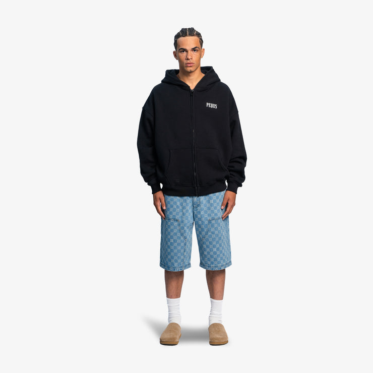 Pequs Chest Logo Zip Hoodie Fabrikverkauf