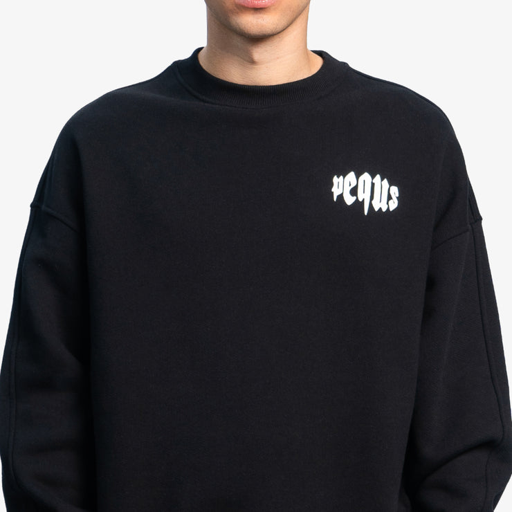 Pequs Mythic Chest Logo Sweater Limitierter Zeitrabatt
