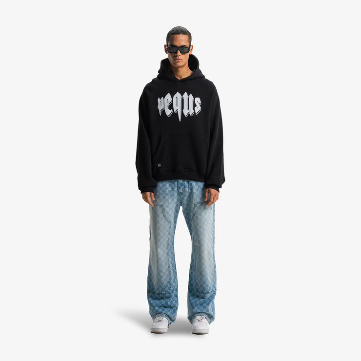 Pequs Outlined Mythic Logo Hoodie Kostenlose Rückgabe