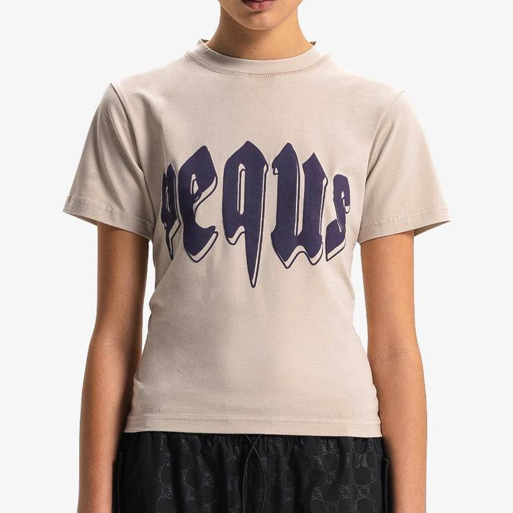 Pequs Fitted Outlined Mythic Logo T-Shirt 50% Rabatt mit kostenlosem Versand