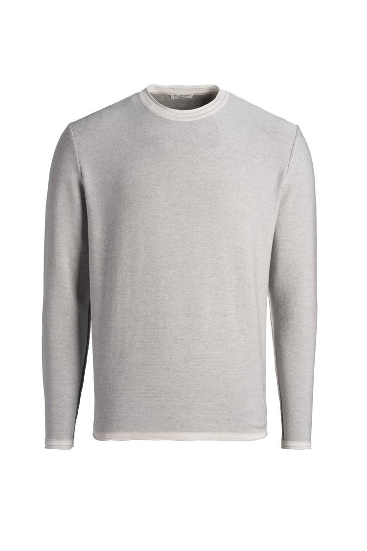 Phil Petter Rundhals-Pullover aus Merinowolle & Baumwolle, Relaxed Fit