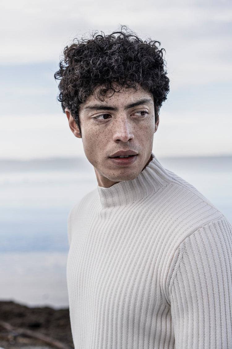 Phil Petter Rundhals-Pullover aus Merinowolle, breiter Ripp-Strick Bis zu 60% Rabatt