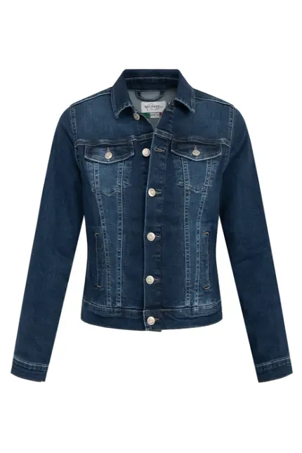 Recover Pants Jeansjacke Chic in Used-Optik in DENIM BLUE Artikelnummer REC-30100-01-4325-145 Online Outlet