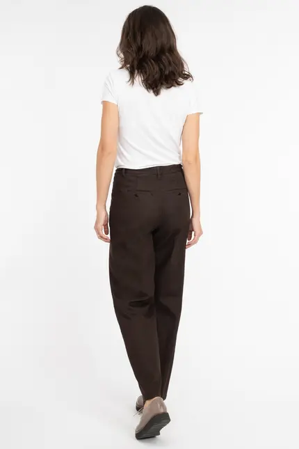 Recover Pants Bundfaltenhose Peggy in Dunkelbraun Artikelnummer REC-12641-U4143-887 Bis zu 50% Rabatt