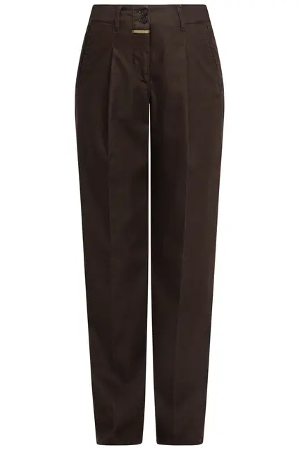Recover Pants Bundfaltenhose Peggy in Dunkelbraun Artikelnummer REC-12641-U4143-887 Bis zu 50% Rabatt