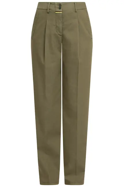 Recover Pants Bundfaltenhose Peggy in Oliv Artikelnummer REC-12641-U4143-580 Bis zu 60% Rabatt