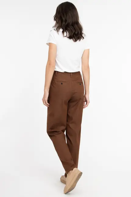 Recover Pants Bundfaltenhose Peggy in Tabakbraun Artikelnummer REC-12641-U4143-822 Bis zu 65% Rabatt
