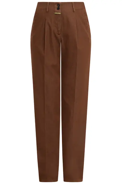 Recover Pants Bundfaltenhose Peggy in Tabakbraun Artikelnummer REC-12641-U4143-822 Bis zu 65% Rabatt