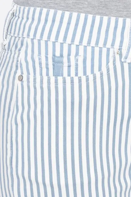 Recover Pants Frieda, Straght-Fit Hose in STREIFEN ECRU/ BLAU Artikelnummer REC-13395-4149-400 Begrenzt auf 3 Tage