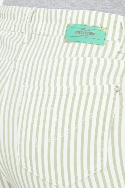 Recover Pants Frieda, Straght-Fit Hose in STREIFEN ECRU/ GRÜN Artikelnummer REC-13395-4149-500 Speichern exportieren