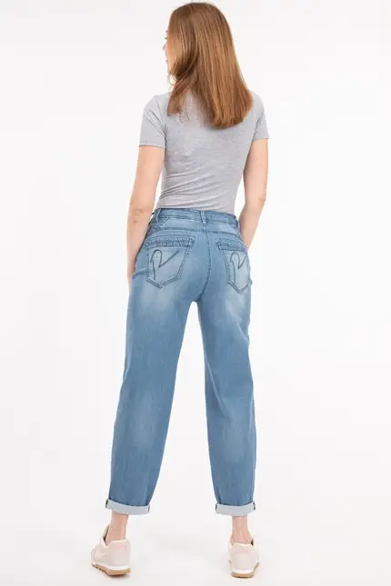 Recover Pants Amira, Relaxed-Fit Jeans in DENIM-BLUE Artikelnummer REC-13324-03-3880-145 Günstiger Verkauf