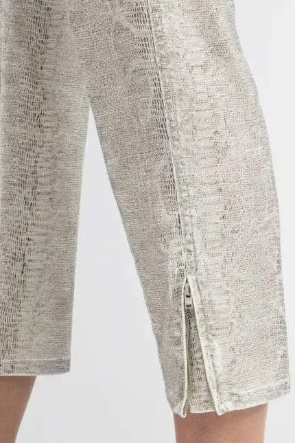 Recover Pants Hose mit Reptilprint in ECRU-ANTHRAZIT Artikelnummer REC-12664-01-4024-183 Top Angebot