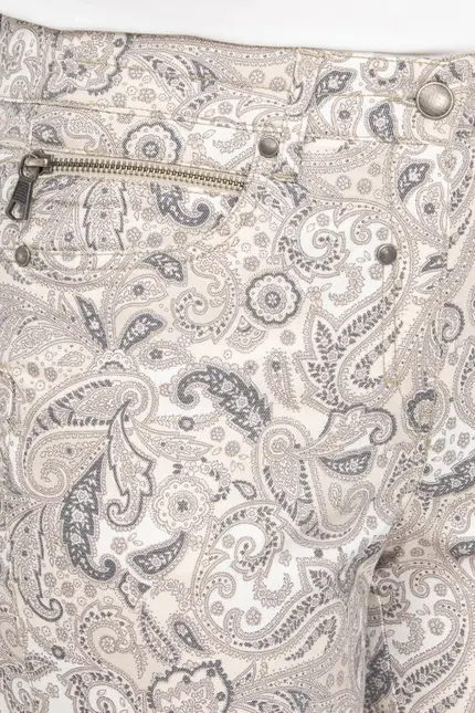 Recover Pants Hose mit Paisleydruck in DRUCK ECRU-BEIGE-ANTHRAZIT Artikelnummer REC-12281-4074-2 Große Rabatte
