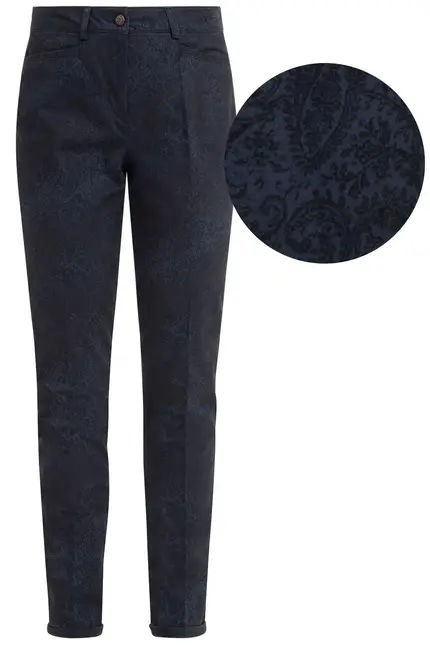 Recover Pants Slim Fit Druckhose in DRUCK DUNKELBLAU Artikelnummer REC-13013-4099-4 Super Sparpreis