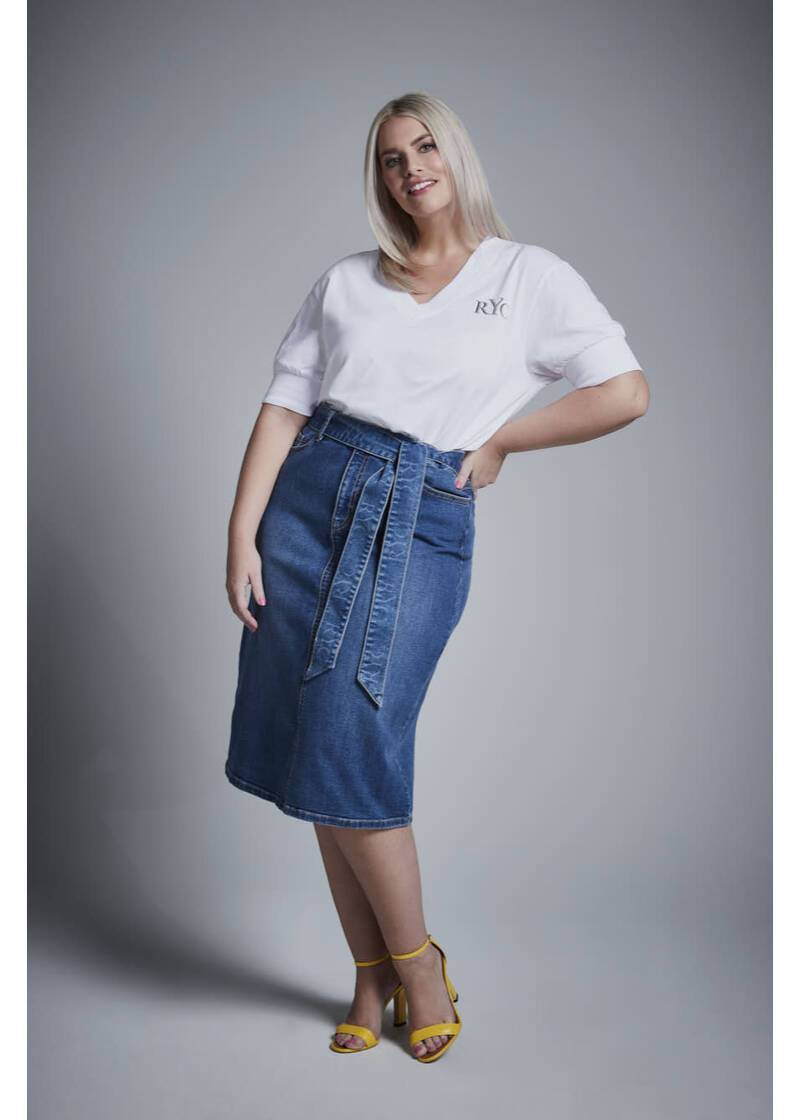 ROCK YOUR CURVES by Angelina T-Shirt in WeißArtikelnummer RYC-LCAK-0662-001 Auslauf