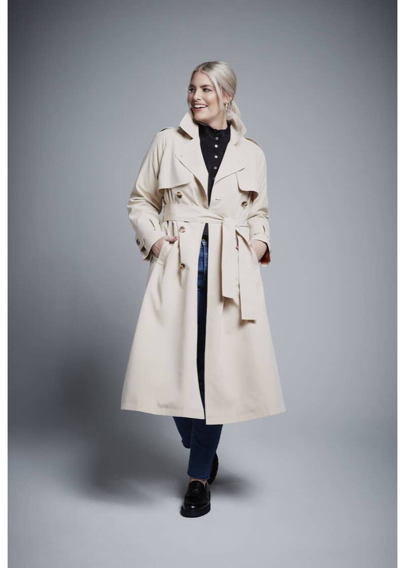 ROCK YOUR CURVES by Angelina Trenchcoat in EcruArtikelnummer RYC-LCAK-0496-101 Kostenloser Versand