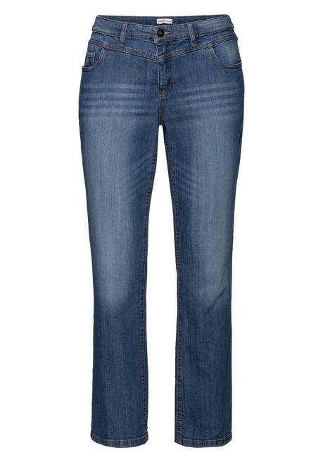 sheego Gerade Jeans mit Used-Effekten - blue Denim sheego Black Friday Preise