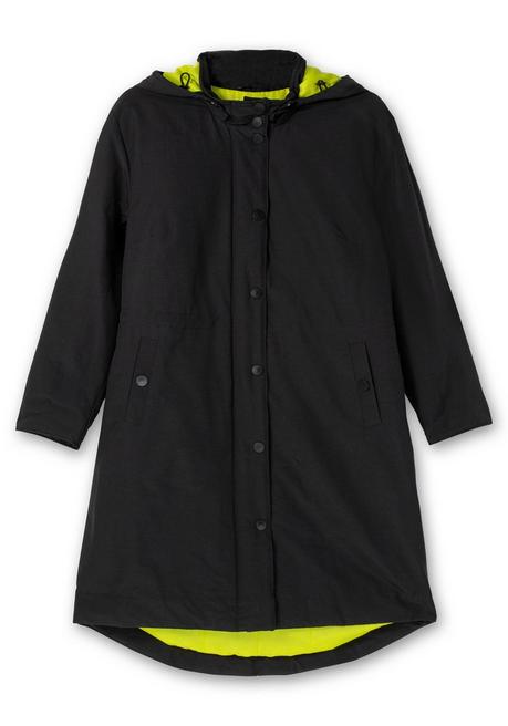 sheego Parka mit Kontrastfutter, wasserabweisend - schwarz sheego Im Verkauf