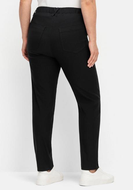 sheego CurvePerfect Hose, mit schmalem Bein und Schlupfbund - schwarz sheego zollfrei