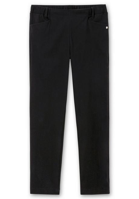 sheego CurvePerfect Hose, mit schmalem Bein und Schlupfbund - schwarz sheego zollfrei