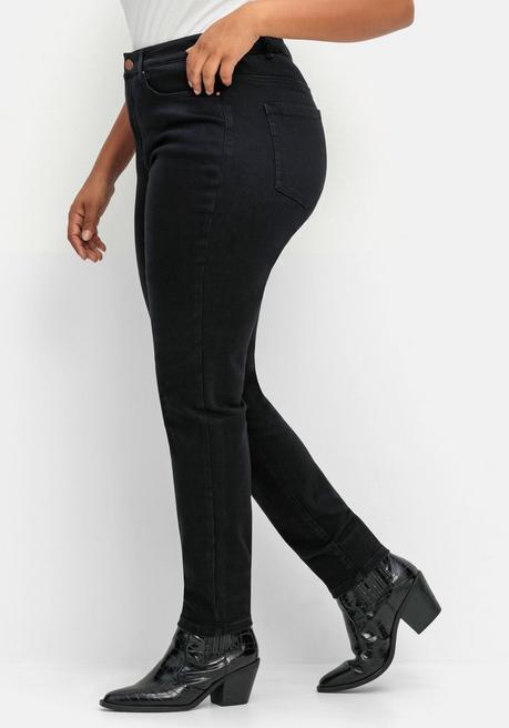 sheego Skinny Stretch-Jeans mit Bodyforming-Effekt - black Denim sheego Online