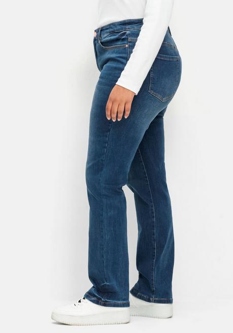 sheego Gerade Stretch-Jeans mit Bodyforming-Effekt - dark blue Denim sheego Outlet