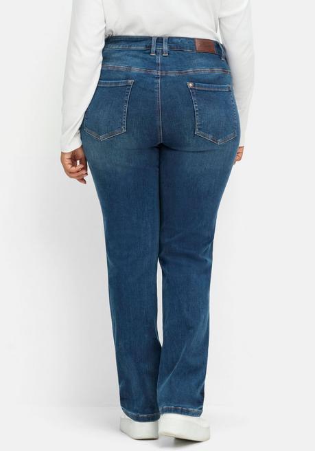 sheego Gerade Stretch-Jeans mit Bodyforming-Effekt - dark blue Denim sheego Outlet