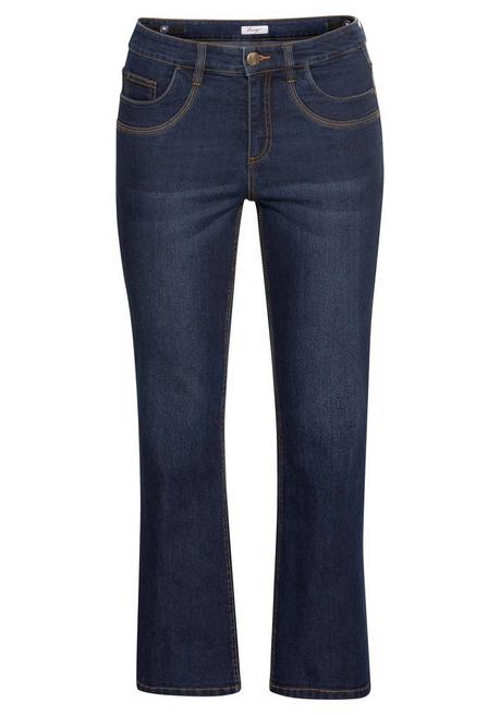 sheego Bootcut Jeans mit innen regulierbarer Bundweite - dark blue Denim sheego Auslauf