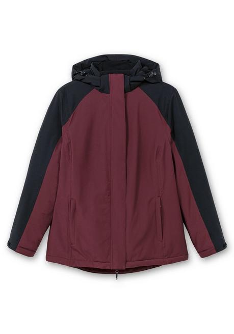 sheego Funktionsjacke mit Zwei-Wege-Reißverschluss - bordeaux-schwarz sheego Angebote