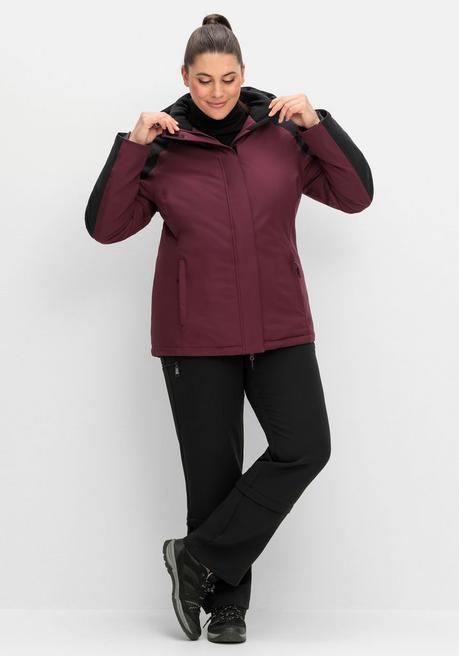 sheego Funktionsjacke mit Zwei-Wege-Reißverschluss - bordeaux-schwarz sheego Angebote