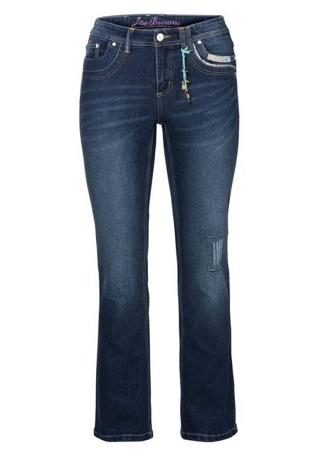 sheego by Joe Browns Bootcut Stretch-Jeans im Used-Look - dark blue Denim sheego Günstiger Verkauf